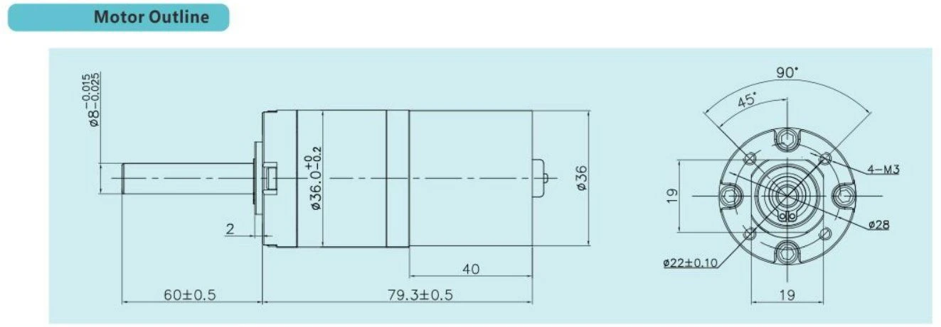 YGA36BL3640 Gear Motor Design YGA36BL3640 Gear Motor Design